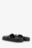 Saint Laurent Black Leather Logo Slides Size 37.5