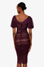 Dolce & Gabbana 2014 Runway Purple Silk Ruched Maxi Dress Size 42