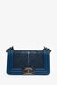 Pre-loved Chanel™ Blue Stingray Leather Small Boy Bag
