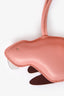 Hermès Pink/Burgundy Calfskin and Lambskin Leather Beaver Charm
