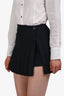 Sandy Liang Black Wool Pleated Tennis Skort Size 2