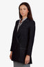 Max Mara Dark Denim Double Breasted Blazer Size US 1
