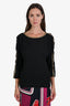 3.1 Phillip Lim Black Silk Chain Mail Detail Top Size 2