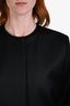 Toteme Black Cotton Collarless Cinched Button Down Coat Size 38