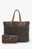 Goyard Black/Brown Coated Canvas Goyardine St. Louis PM Tote Bag with Pouch