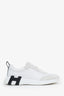 Hermès White Suede Leather 'Bouncing' Sneakers Size 40