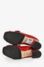 Gucci Red Leather GG Block Heels Size 38.5