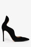 Gianvito Rossi Black Suede Pointed Toe Pumps Size 39.5