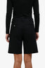 Gucci Navy Pleated Shorts Size 38