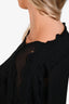 Etoile Isabel Marant Black Lace Details Top Size 36
