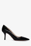 Prada Black Leather Pointed Toe Pumps Size 37