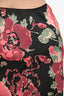 The Great Pink/Black Floral Silk Maxi Skirt Size 1
