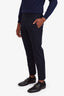 Loro Piana Navy Virgin Wool Straight Leg Pants Size 50 Mens