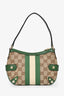 Gucci Green/Brown Canvas Monogram Horsebit Chain Mini Shoulder Bag