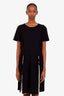 Oscar de la Renta Black Tie Detail SS Midi Dress Size 10