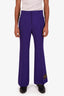 Gucci Purple Straight Leg Logo Pants Size 50 Men's
