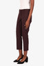 Theory Burgundy Wool Straight Leg Pants Size 4