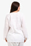 Massimo Alba White Embroidered Linen Cotton Blouse Size XL