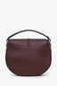 Demellier Burgundy Leather The Siena Saddle Crossbody Bag