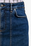 Ba&sh Blue Denim Two Tone Slit Midi Skirt Size 36
