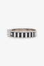 Hermès Silver Tone Black/White Enamel Horse Hinged Bracelet