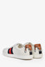 Gucci x Disney White Leather Tiger Web Sneakers Size 12 Mens