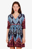 Ba&sh Blue/Purple Patterned Baby Doll Dress Size M