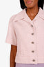 Pre-loved Chanel™ Pink Cotton Tweed Jacket Size 40