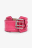 Burberry Pink Patent Leather Wide Waist Belt Size 32 80