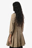 Miu Miu 2010 Beige Pleated Detail Knee-Length Trench Coat Size 38