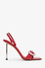 Jacquemus Red Leather 'Les Sandales Regalo Hautes' Heels Size 40