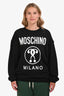 Moschino Couture Black Logo Crewneck Long Sleeve Sweater Size 40