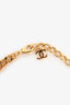 Pre-loved Chanel™ 2024 Gold Tone Crystal Textured CC Chain Choker