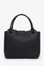 Burberry Black Grain Leather Medium Buckle Tote with Strap