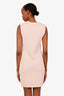 Fendi Pink FF Zucca Embossed Sleeveless Dress Size 44