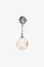 Mikimoto Akoya 18k White Gold Cultured Pearl Diamond Drop Earrings
