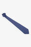 Hermès Dark Blue/Red Pattern Silk Tie
