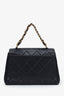 Pre-loved Chanel™ 1994-96 Black Quilted Leather CC Flap Top Handle Bag