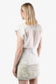 Frame White Short Sleeve Buttoned Blouse Size S