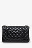 Pre-loved Chanel™ 2012-13 Black Quilted Patent Leather Medium Double Flap