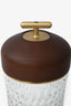 Hermès X St Louis Clear Crystal/Dark Wood 'Folia' Portable Lamp
