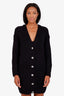 Ba&sh Black Wool and Mohair Embellished Button Sweater Dress Size 1