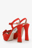 Miu Miu Coral Peep-Toe Bow Heels Size 36.5