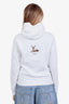Burberry White Deer Printed Hoodie Size XXXS