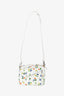 Loewe White/Multicolour Leather Small 'Flower Bianco' Puzzle Bag