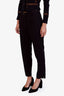Brunello Cucinelli Black Cotton Straight Leg Pants Size 12