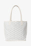 Goyard White Goyardine Coated Canvas Anjou Mini Tote Bag With Pouch