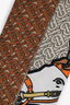 Burberry Multicolour Silk Unicorn TB Monogram Print Skinny Scarf