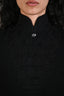 Pre-loved Chanel™ Black Wool Nylon Knit Textured Short Sleeve Mock Neck Mini Dress Size 36