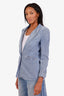 Alice + Olivia Blue Denim Single Breasted Blazer Size 4